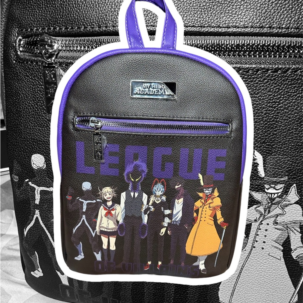 Loungefly My Hero Academia Black and Purple Mini Backpack